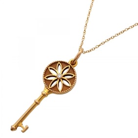 Tiffany Necklace Daisy Key 1PD 18KYG Yellow Gold Diamond Women's P1292388