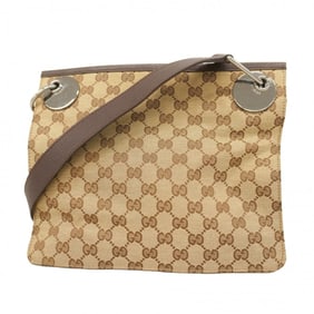 Gucci Shoulder Bag GG Canvas 120841 Beige Brown Women's