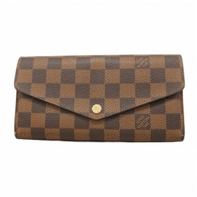 Louis Vuitton Damier Portefeuille Sarah Long Wallet N63209 Ebene Women's