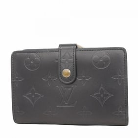 Louis Vuitton Monogram Matte Porte Monnaie Bi-fold Viennois Wallet M65155 Blue Women's