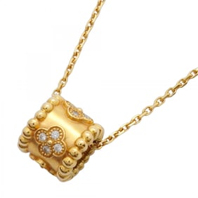 Van Cleef & Arpels Perlée Clover Necklace in 18K Yellow Gold with Diamonds for Women, P1324064