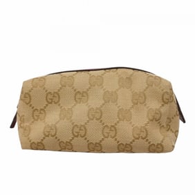 Gucci GG Canvas Pouch 29596 Beige Bordeaux Women's P1462888