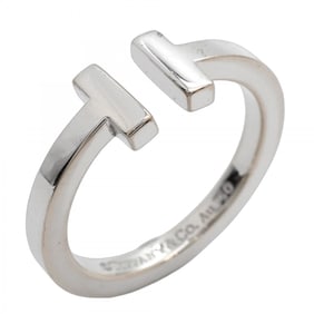 Tiffany T-Square Ring, 18K White Gold, Size 21.5, Men's, P1450271