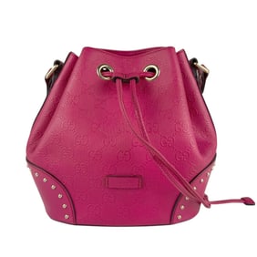 Gucci Diamante Leather Shoulder Bag, Pink, Women's, 354229 z6977