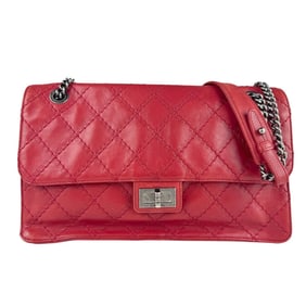 CHANEL Shoulder Bag 2.55 Leather Red Women's z7013