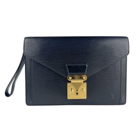 Louis Vuitton Epi Leather Pochette Serie Dragonne Clutch Bag in Noir, Men's, M52612 z7015