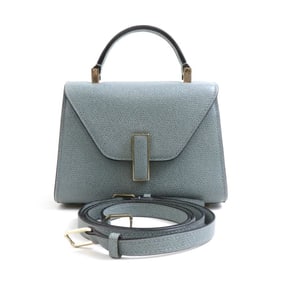 Valextra Micro Iside Shoulder Bag in Powder Blue Leather, Women's, 90178a