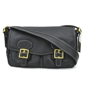 Coach shoulder bag in black leather, women's, h31532k