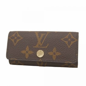 Louis Vuitton Monogram Multicle Key Case 4 M25708 Brown Tonic Lemon Men's Women's
