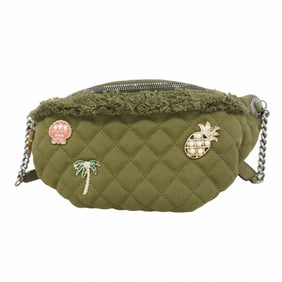Chanel Cruise Line Canvas Khaki Waist Bag for Women