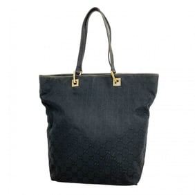 Gucci Tote Bag GG Canvas 002 1098 Black Champagne Women's
