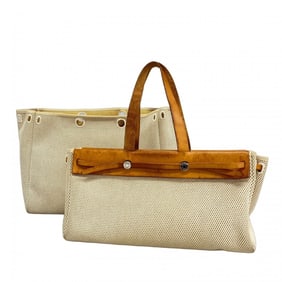 Hermes Hermès Cabas PM Tote Bag, Natural Toile H, Women's, G Stamp