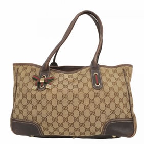 Gucci GG Canvas Princess Tote Bag 163805 Brown Women's