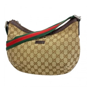 Gucci GG Canvas Sherry Line Shoulder Bag 181092 Brown Women's