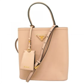 Prada Saffiano Leather Handbag, Brown, 2-Way Bag for Women