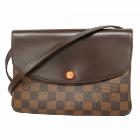 Louis Vuitton Damier Twice Shoulder Bag N48259 Ebene Women's