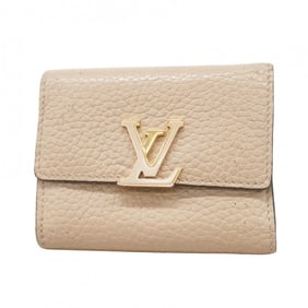 Louis Vuitton Tri-fold Wallet, Taurillon, Portefeuille Capucines XS, M68747, Galle Women's