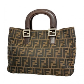 Fendi Zucca nylon canvas handbag in brown for women