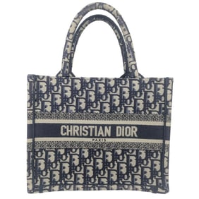 Christian Dior Book Tote Small Canvas Navy Bag, and Beige, Women's Men's Handbag