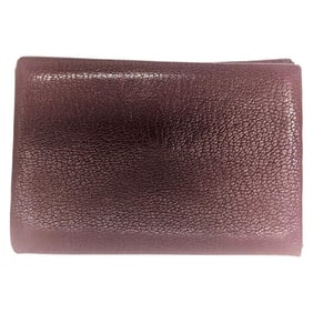 HERMES Calvi Business Card Case, Chevre, Bordeaux, Wine Red, L? Stamp, Made in 2008, Leather,