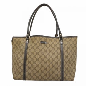 Gucci GG Supreme Tote Bag 197953 Brown Champagne Women's P1306450