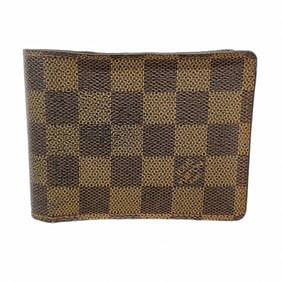 Louis Vuitton Damier Wallet Portefeuille Multiple N60895 Ebene Men's P1321668