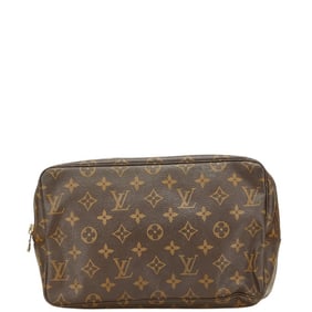 Louis Vuitton Monogram True Toilet 28 Second Bag/Clutch Bag M47522 Brown Leather Women's LOUIS