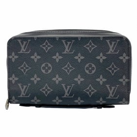 Louis Vuitton Monogram Eclipse Zippy XL Long Wallet M61698 Black Men's