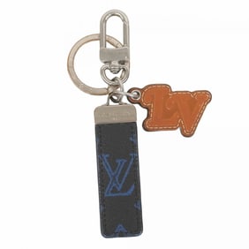 Louis Vuitton Porte-Clés Monogram Record Keychain M00889 Black/Blue Men's