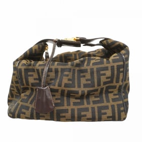 Fendi Zucca nylon canvas handbag in brown for women