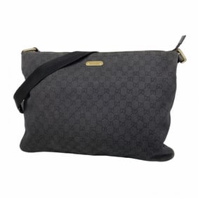 Gucci Shoulder Bag 190628 Denim Black Champagne Women's