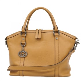 Gucci Handbag 341503 Beige Leather 2-Way Bag for Women