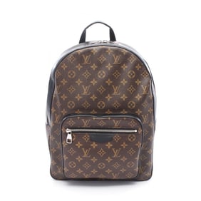 Louis Vuitton Josh Rucksack, PVC-Coated Canvas and Leather Monogram Macassar, Men's, Brown/Black,