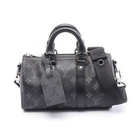 Louis Vuitton Keepall Bandouliere 25 Handbag, PVC-Coated Canvas and Leather, Monogram Eclipse