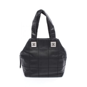 Chanel Chocobar Handbag in Grained Calfskin Leather, Black