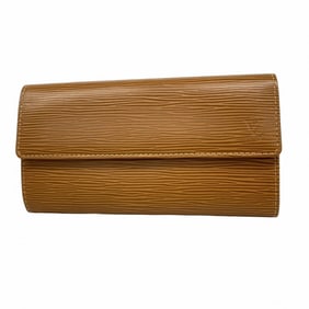 Louis Vuitton Epi Leather Long Wallet Porte Monnaie Credit M6359I Cannel Women's