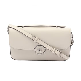 Gucci Petit GG Shoulder Bag, Leather, Women's, White, 739721