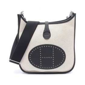 Hermes Hermès Evelyn 3 Trois PM Shoulder Bag in Canvas and Leather, Toile Twill Ash / Taurillon