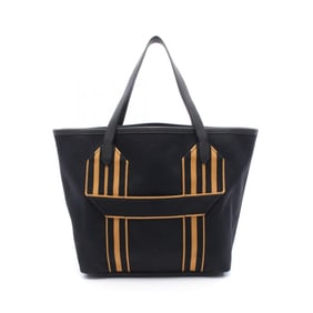 Hermes Hermès Pur Sangle Tote Bag, Canvas and Leather, Toile Militaire / Taurillon Clemence