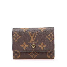 Louis Vuitton Monogram Portefeuille Micro Tri-fold Wallet M68704 Brown Leather Women's LOUIS VUITTON