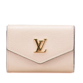 Louis Vuitton Portefeuille Rock Mini Tri-fold Wallet M69340 Greige Leather Women's LOUIS VUITTON