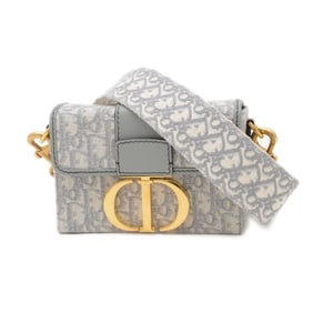 Christian Dior Dior 30 Handbag Montaigne Oblique Shoulder Bag Jacquard Gray