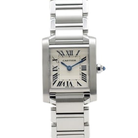 Cartier Tank Française SM Women's Silver Dial Watch W51008Q3