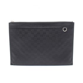 Louis Vuitton Pochette Discovery Clutch Bag in Damier Infini Leather, Black, Men's, N60112