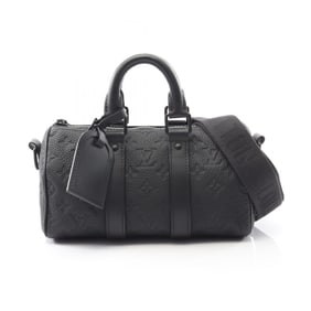 Louis Vuitton Keepall Bandouliere 25 Handbag in Monogram Taurillon Leather, Men's, Black, M20900