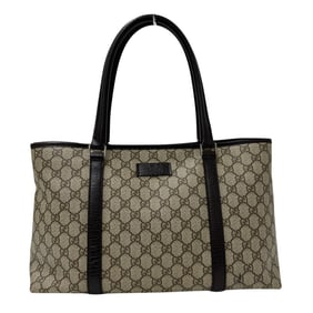 Gucci Women's Tote Bag GG Supreme Canvas Brown/Beige 114595