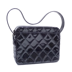Chanel Matelasse Women's Bag, Black Patent Leather and Enamel, A6051068
