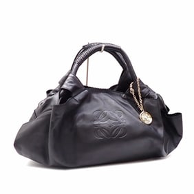 Loewe Nappa Aire Handbag for Women in Black Leather with Anagram