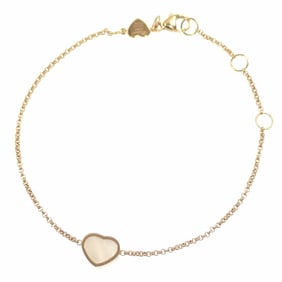 Chopard My Happy Heart Bracelet for Women, Mother of Pearl, 18KPG, 2.5g, 18K 750 Pink Gold, 85A086
