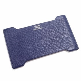 Hermès Manhattan Card Case, Men's, Navy Blue, Epsom Leather, C Stamp, Made in 2018, HERMES 044585